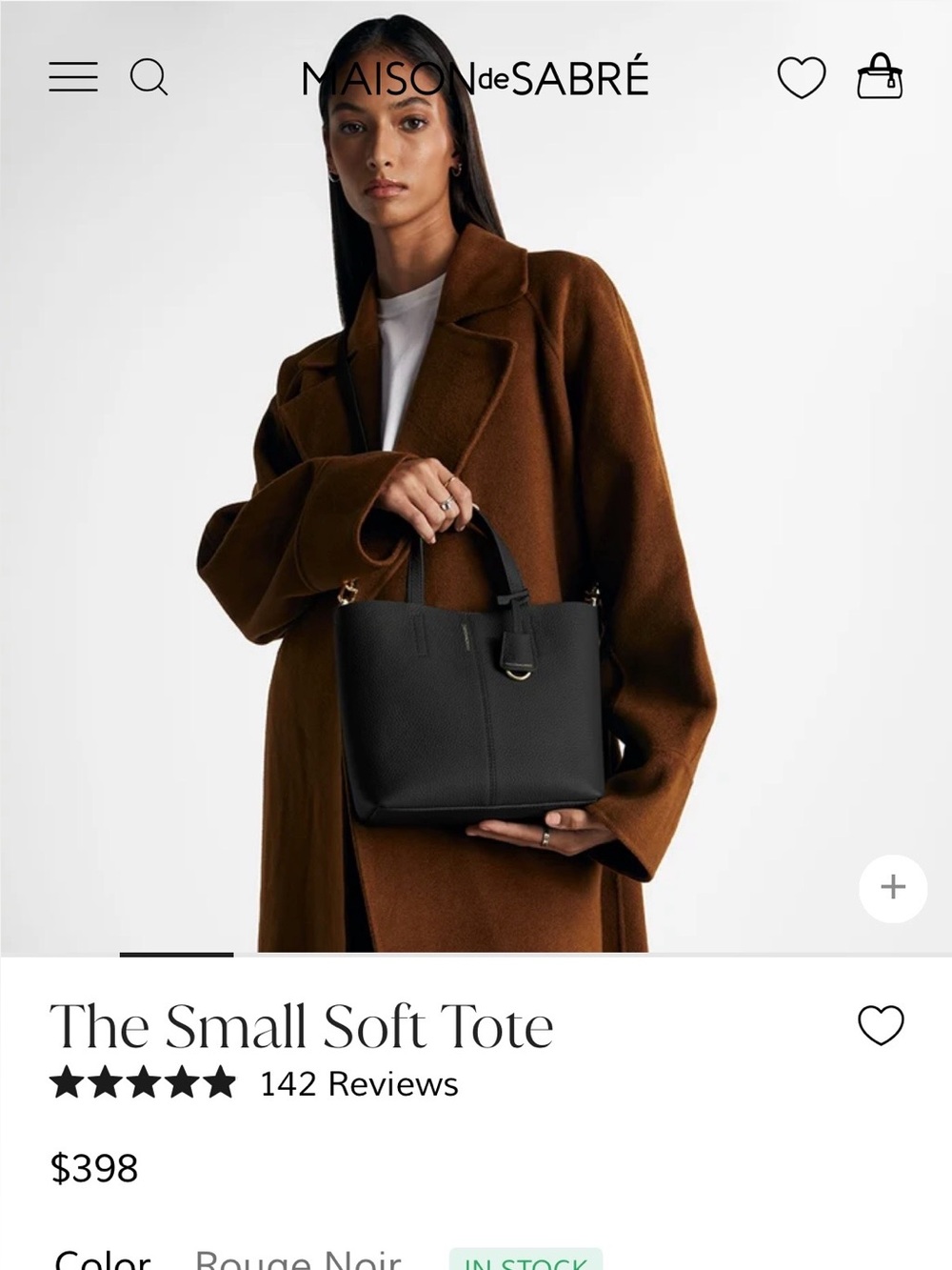 Maison de Sabré The Small Soft Tote — Black